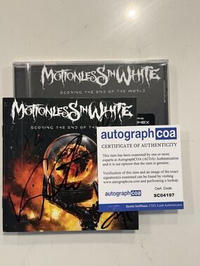 Motionless In White SIGNED Scoring The End Of The World CD COA AUTOGRAPHED #5